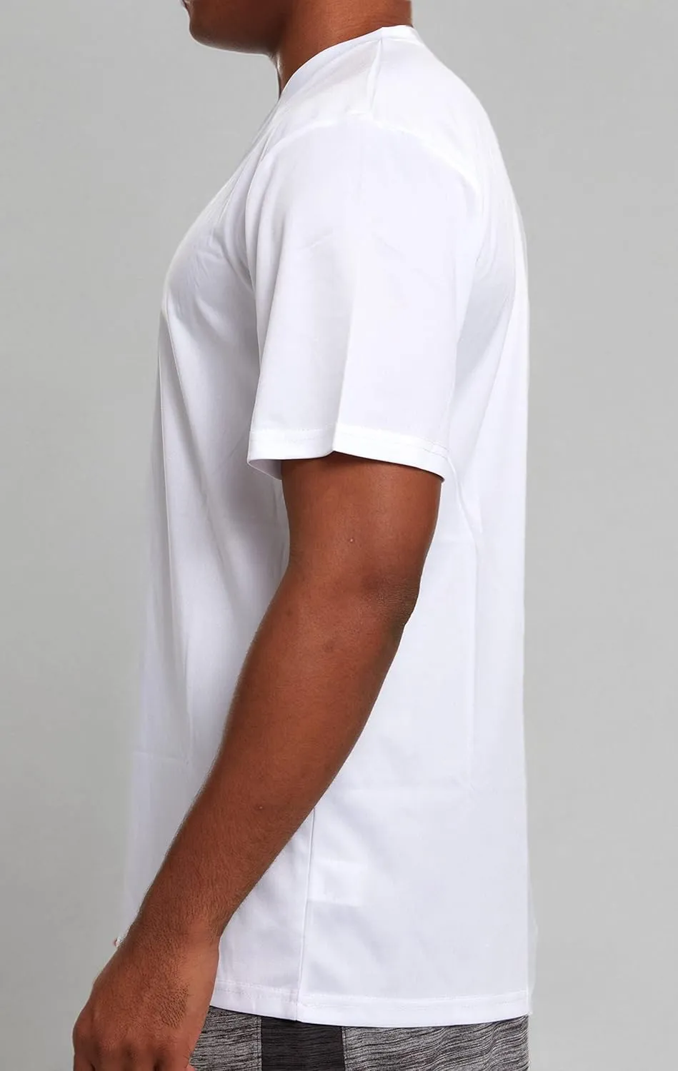 Mens Active T-Shirt - Quick-Dry Athletic Workout Training Stretch V-Neck Short Sleeve Top 5 Pack
