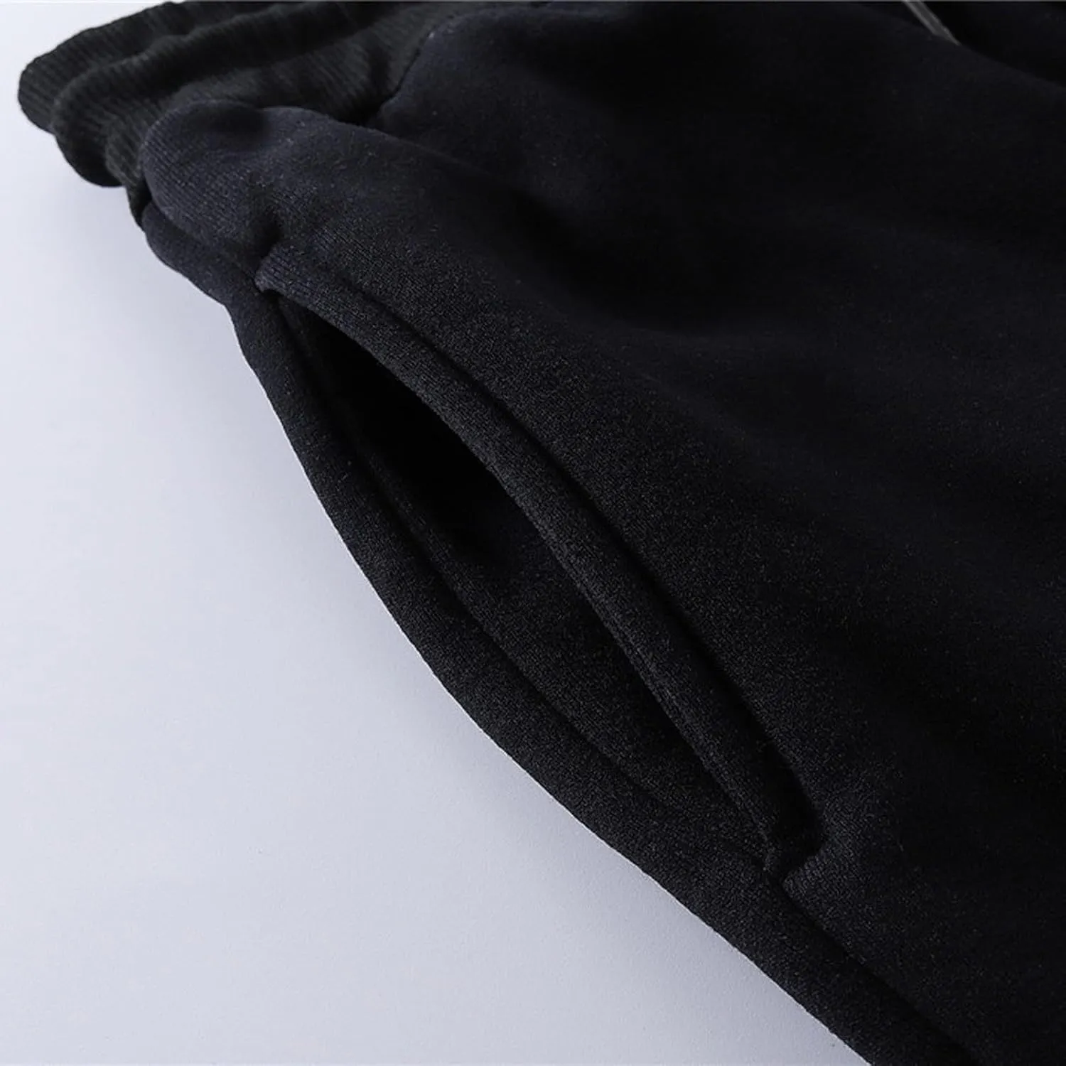 Men's Baggy Sweatpants Fleece Straight Leg Joggers, Workout Casual Pant Loose Athletic Trousers Elastic Waist Pockets