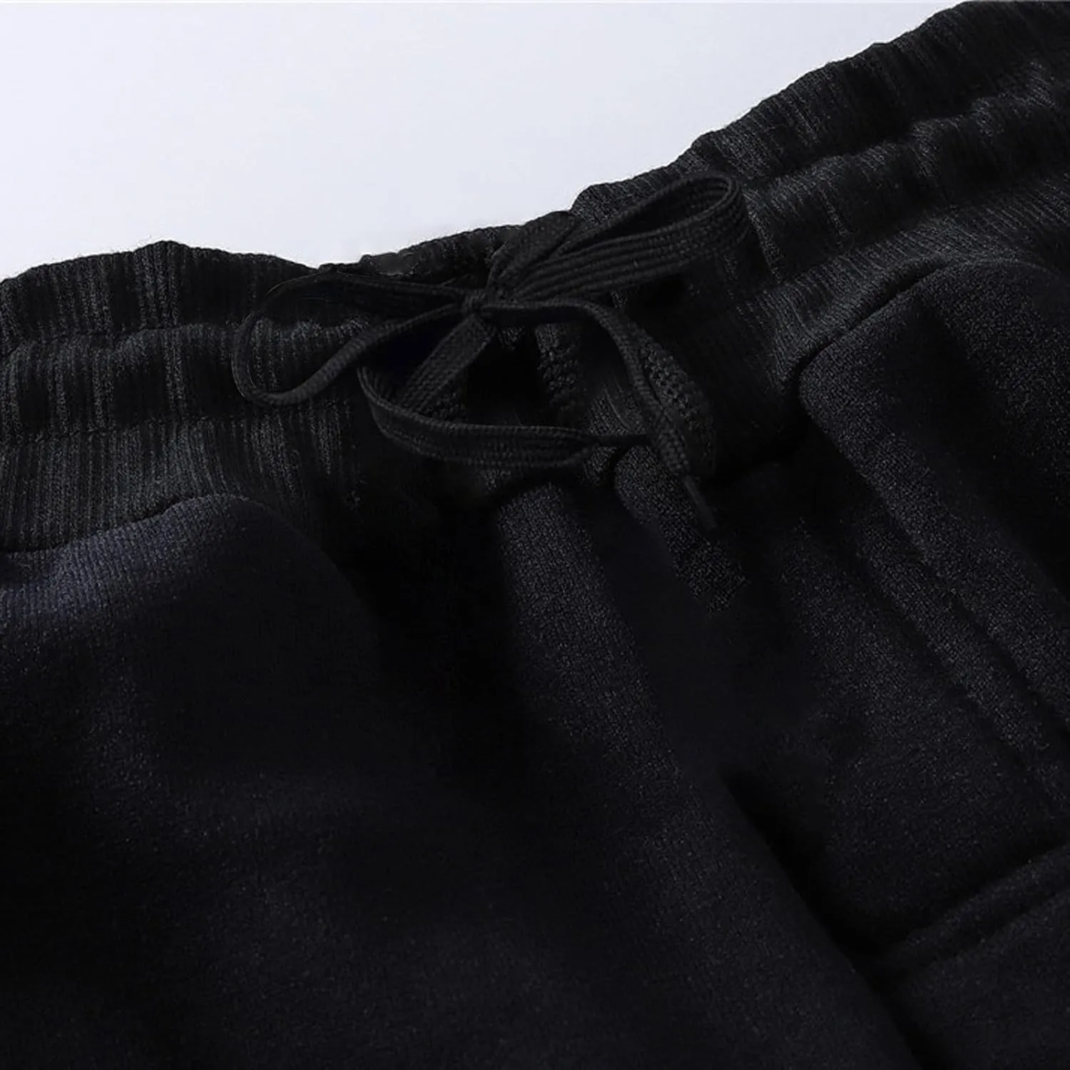 Men's Baggy Sweatpants Fleece Straight Leg Joggers, Workout Casual Pant Loose Athletic Trousers Elastic Waist Pockets