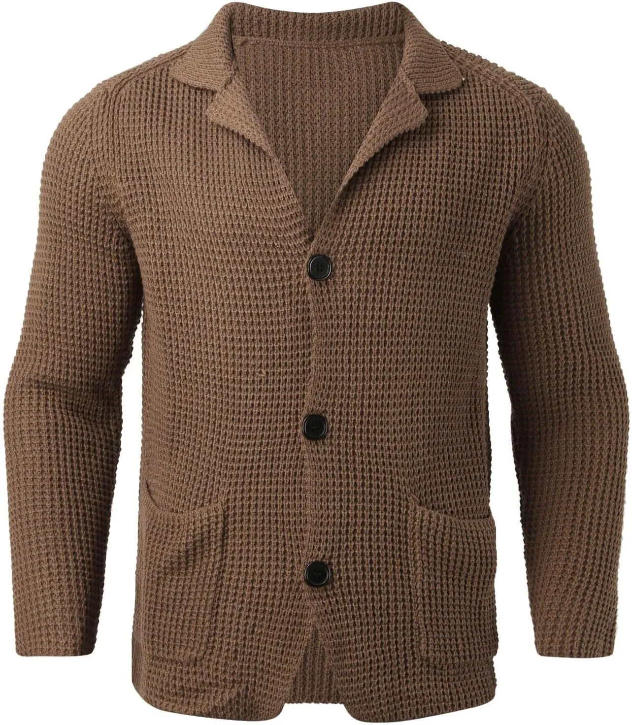 Mens Cardigan Sweater Cable Knit V Neck Button up Sweaters 2024 Winter Soft Warm Ribbed Cardigan Sweater Jacket with Pockets
