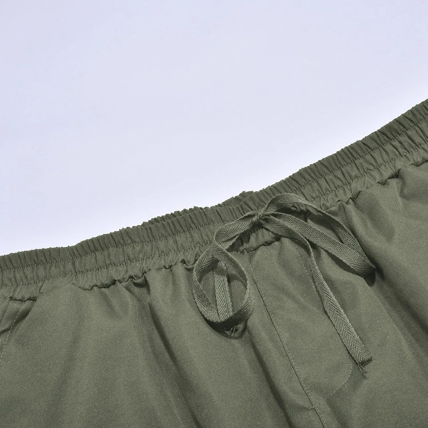 Men's Cargo Pants with Pockets Hat Multi Woven Pocket Foot Rope Solid Pants Gear Men's Hiking Tactical Sweatpants