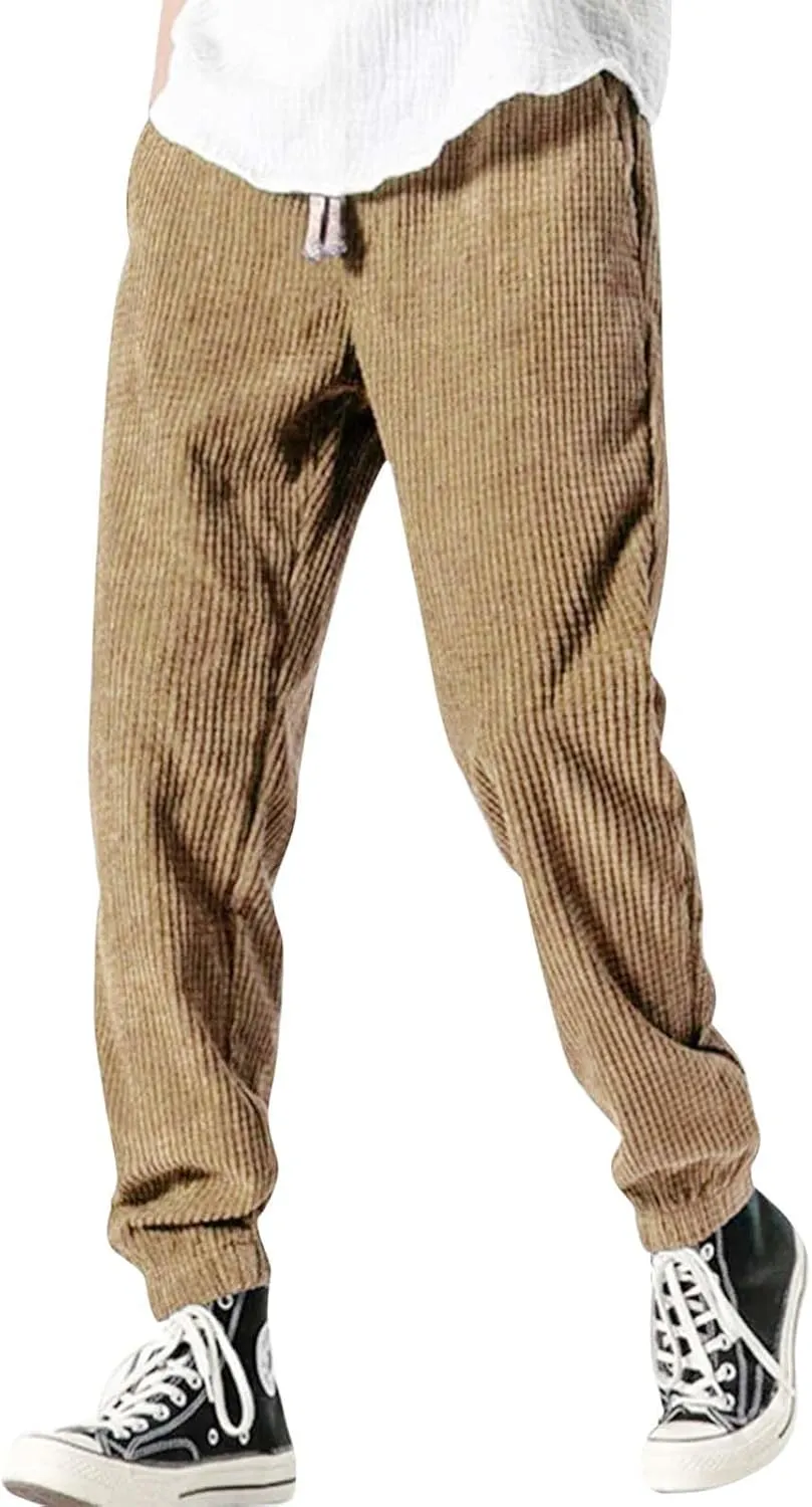 Men's Casual Cargo Pants, Hiking Pants Workout Joggers Sweatpants for Men, Loose Fit Lightweight Sports Comfy Trousers
