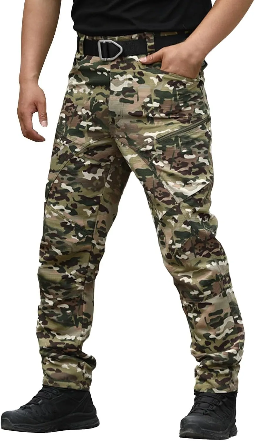 Mens Casual Joggers Pant 2024 Drawstring Chino Cargo Pants Hiking Outdoor Twill Track Jogging Sweatpants Pants