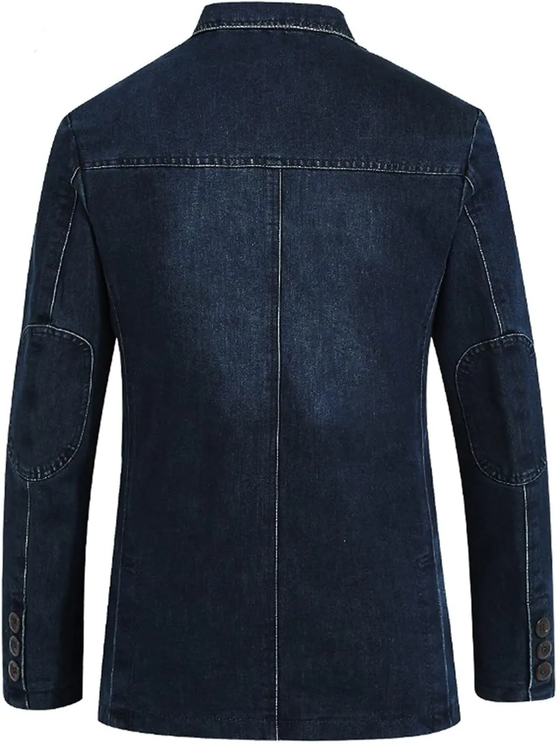 Men's Casual Solid Cotton Denim Jacket Classic Fit Vintage Distressed Western Cowboy Trucker Jackets
