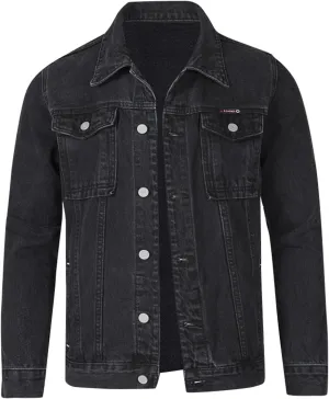 Mens Denim Jacket, Men'S Casual Workwear Long Sleeve Lapel Collar Denim Jacket Loose Multi Pocket Coat