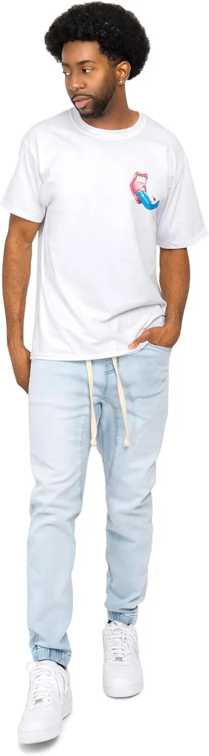 Men's Drop Crotch Joggers Denim Jean Pants