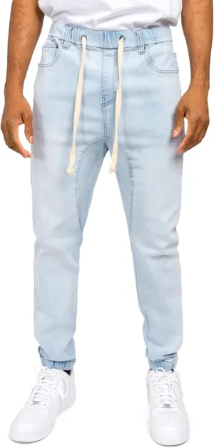 Men's Drop Crotch Joggers Denim Jean Pants