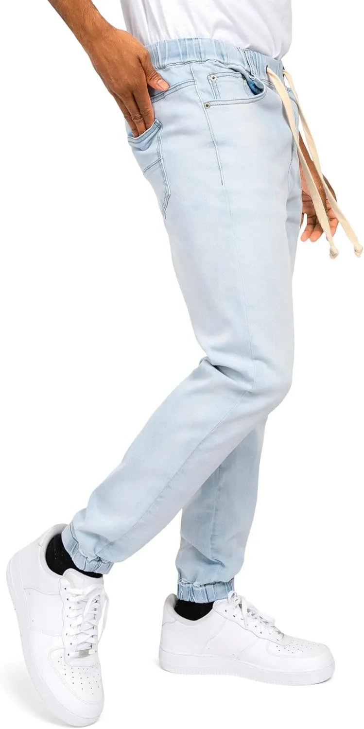 Men's Drop Crotch Joggers Denim Jean Pants