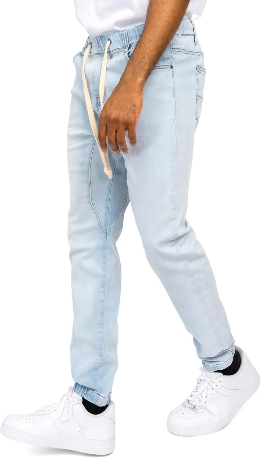 Men's Drop Crotch Joggers Denim Jean Pants