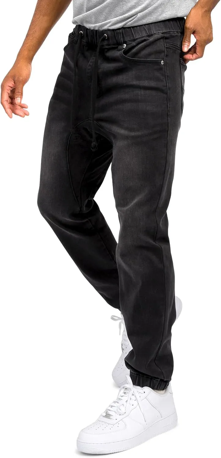 Men's Drop Crotch Joggers Denim Jean Pants