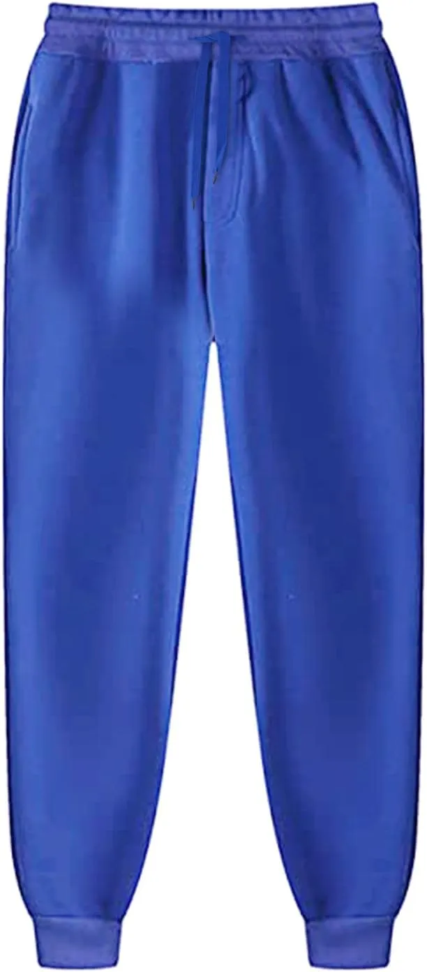 Mens Fashion Joggers Sweatpants Leg Spliced Solid Color Running Workout Trousers Running Straight Leg Pants Fall