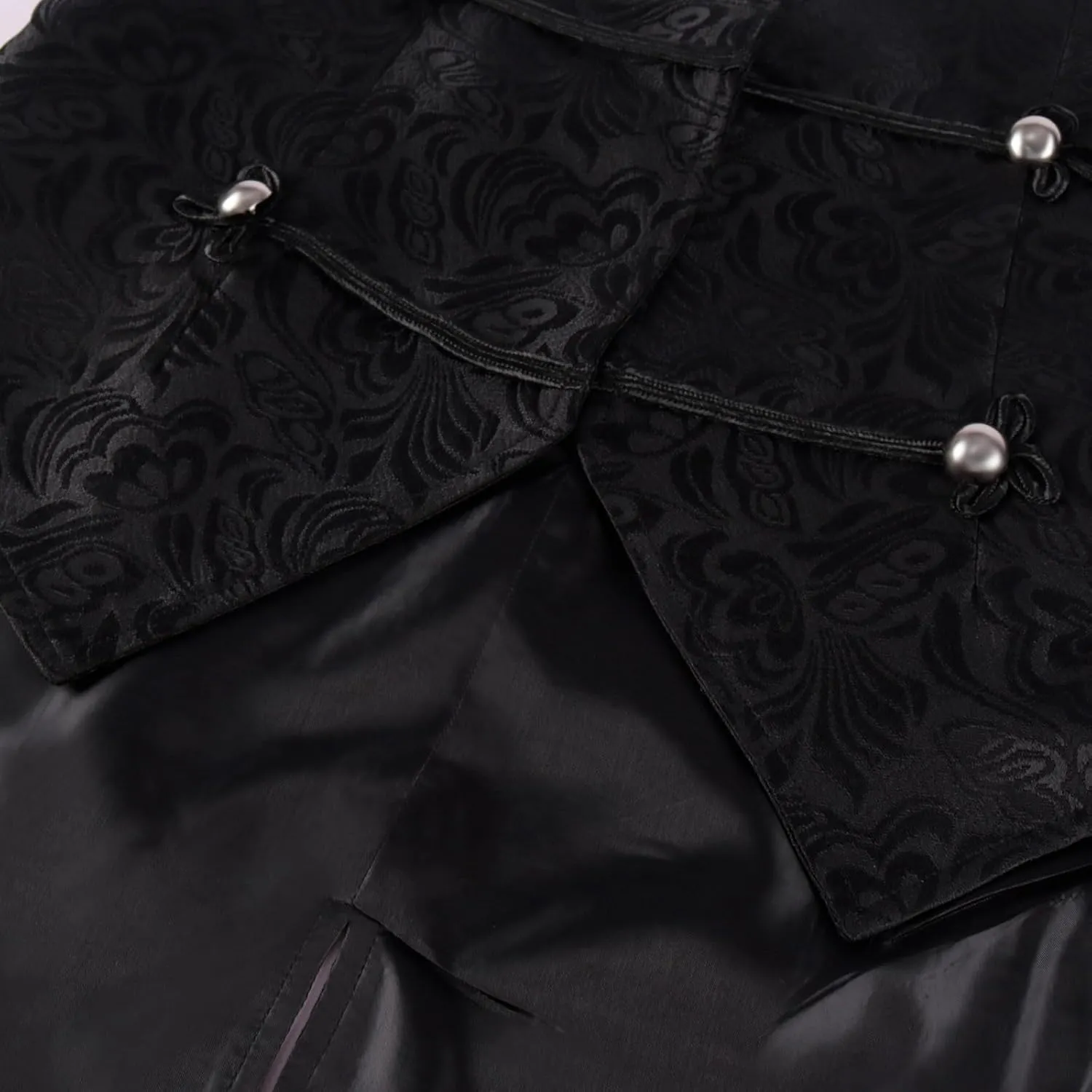 Men's Gothic Long Vest Clothing, Medieval Court Vests, Retro Tailcoat, Slim Fit Vest, Sleeveless Casual Lapel Jacket