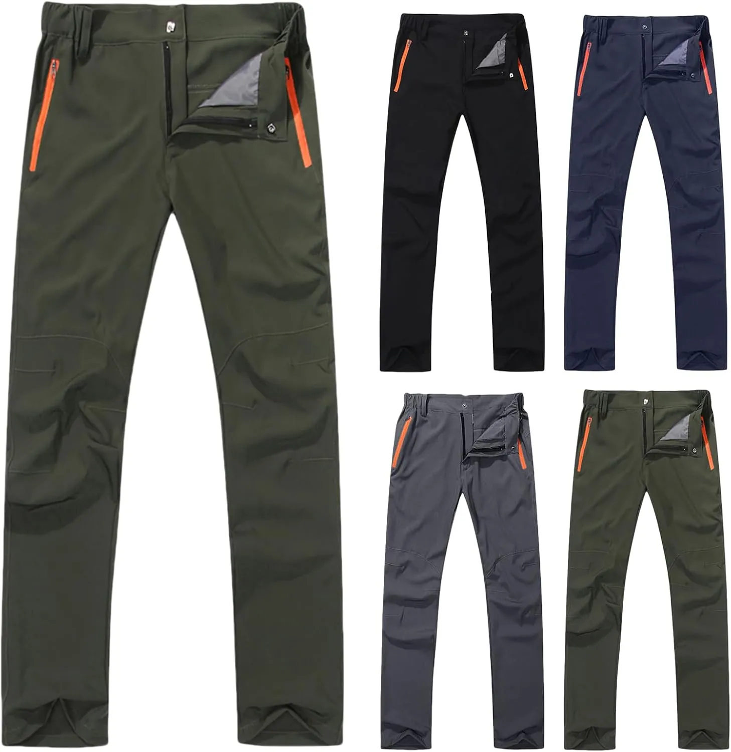 Men's Hiking Cargo Pants Water Resistant Lightweight Mountain Breathable Quick Dry Pants Trousers Slacks for Men Women