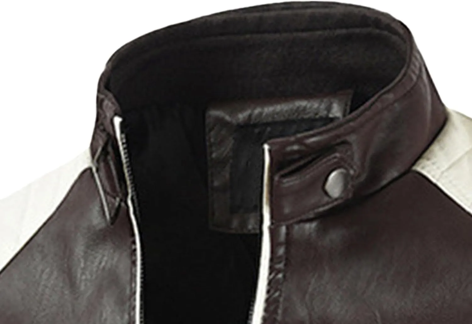 Mens Jacket Motorcycle Vintage Pu Stand Collar Coats Faux Leather Jackets Bomber Fashion Slim Fit Jacket Coat