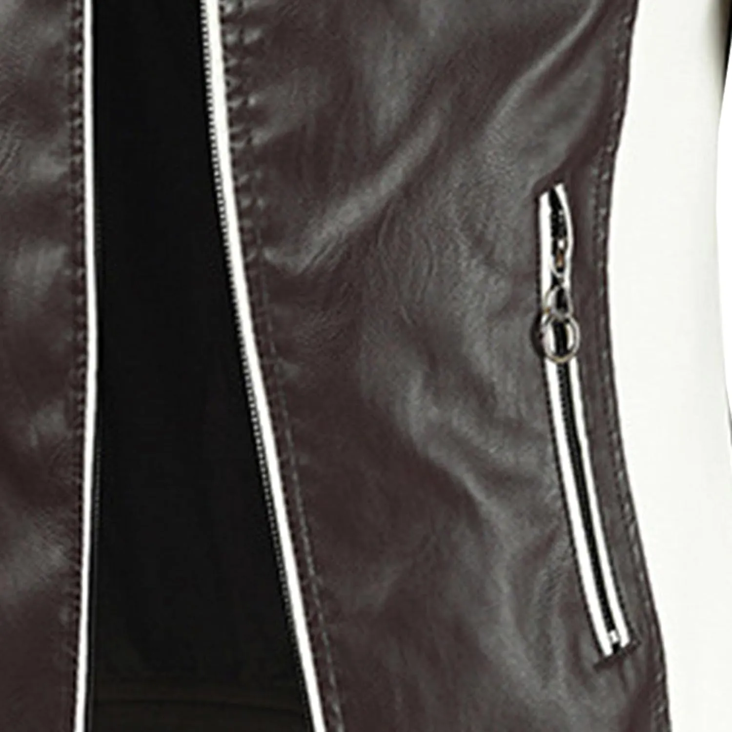 Mens Jacket Motorcycle Vintage Pu Stand Collar Coats Faux Leather Jackets Bomber Fashion Slim Fit Jacket Coat