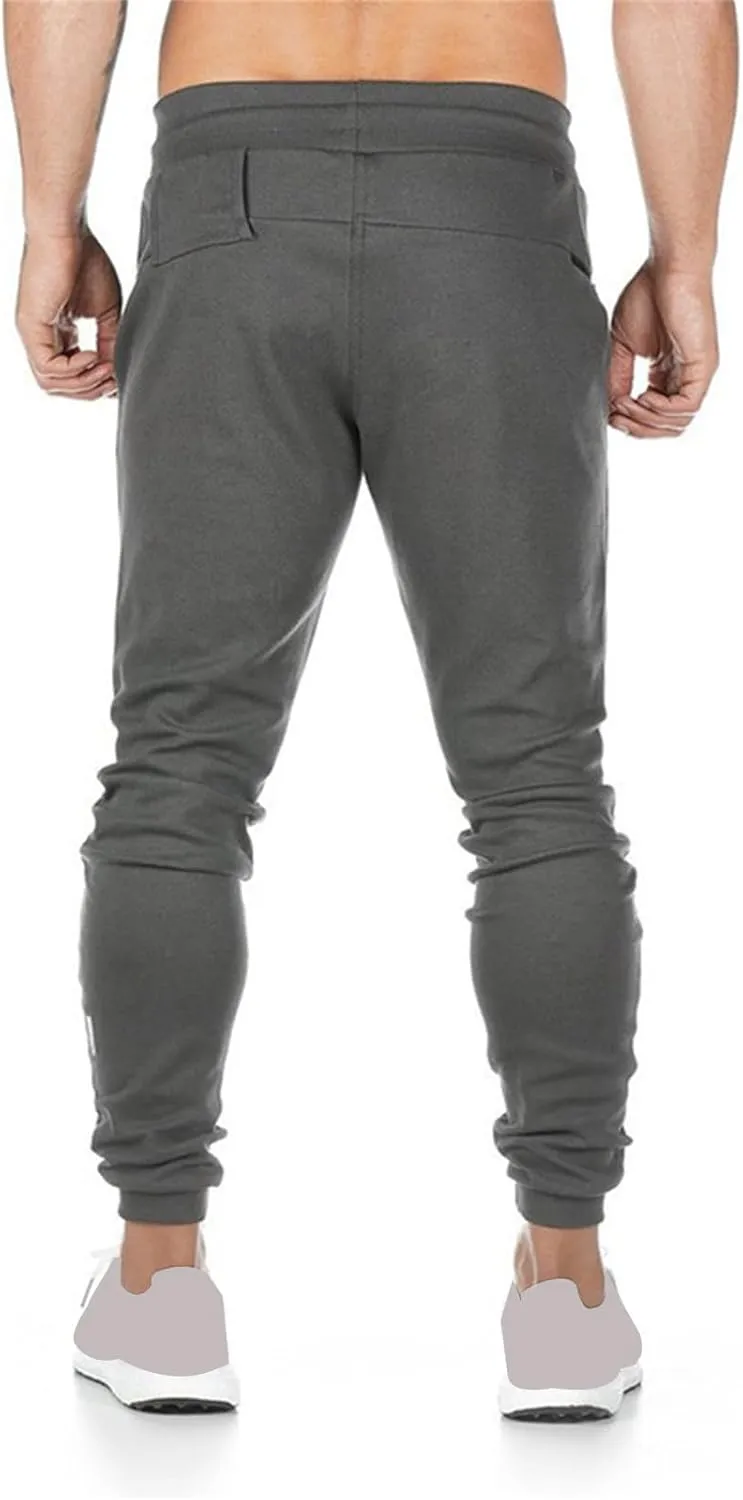 Mens Jogging Sweatpants Casual Lightweight Pants Slim Fit Straight Leg Elastic Track Pants Athletic Loose Trousers