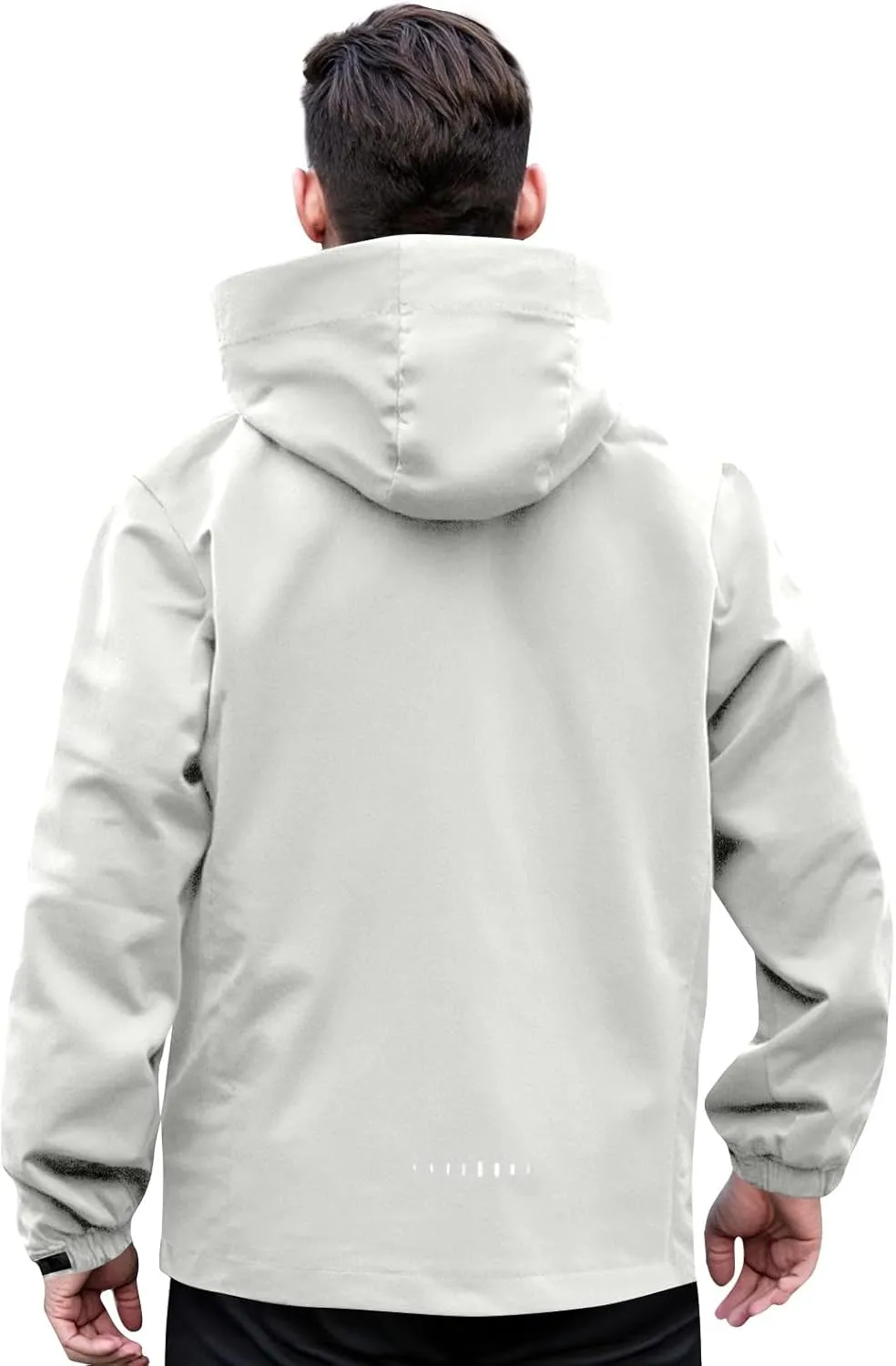 Mens Rain Jacket Lightweight Waterproof Rain Coat Poncho Sun Protective Outdoor Jacket with Hooded