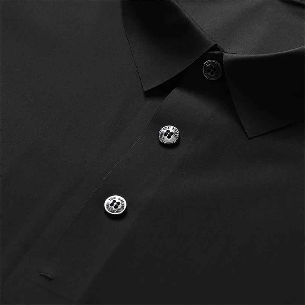 Men's Summer Classic Breathable Polo Shirts Lapel Short Sleeve Quick Dry Daily Tee Shirts