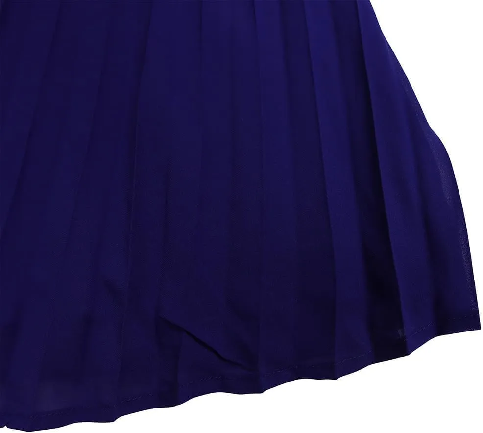 Meufam Womens Cloak Sleeve Dress Cape Sleeve Pleated Loose Fit Cocktail Party Flowy Dress for Cocktail Party