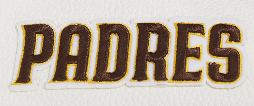MLB SAN DIEGO PADRES CLASSIC WOMEN'S WOOL VARSITY JACKET (BROWN/WHITE)