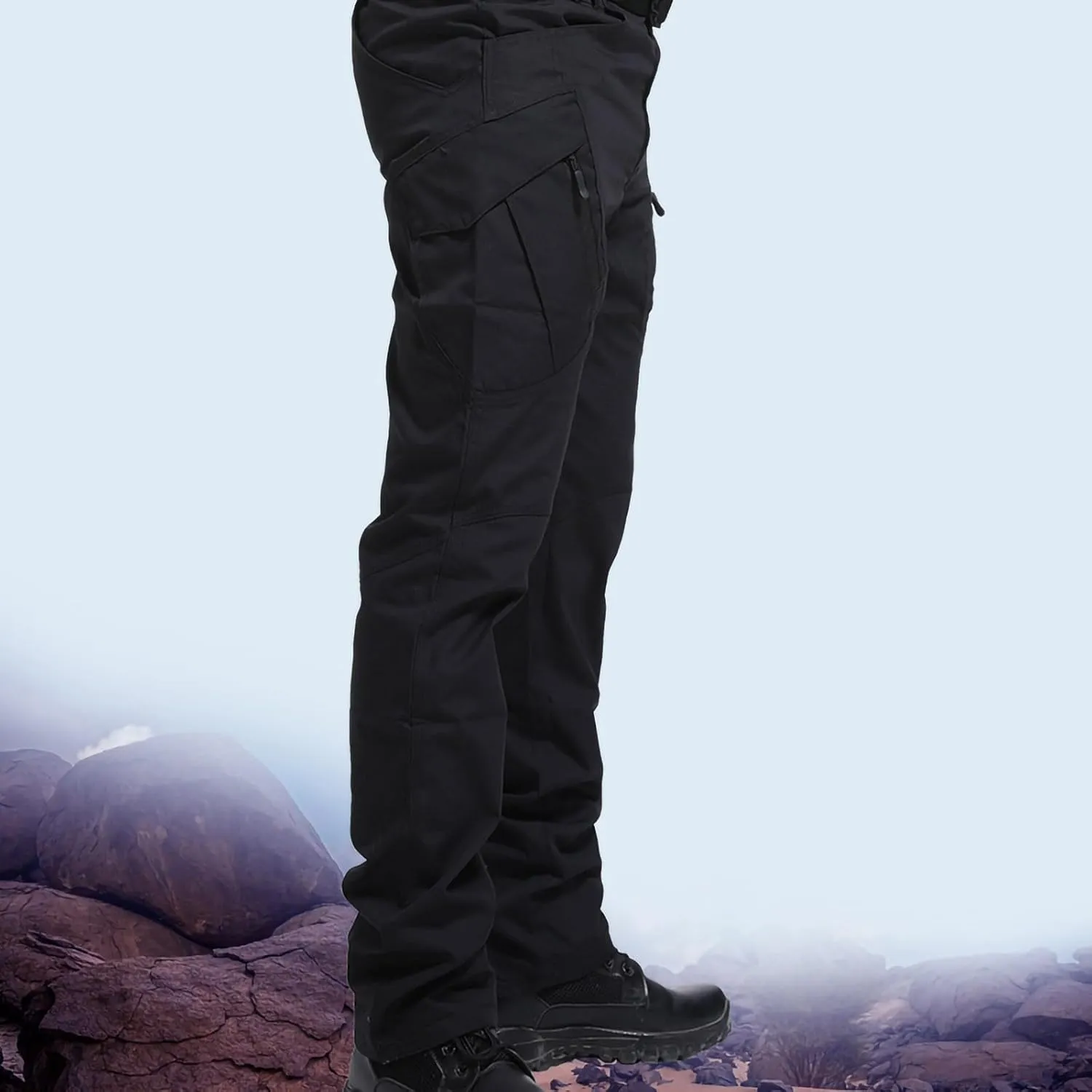 Muscularfit Camo Pants for Men Causal Joggers Athletic Pants Loose Fit Twill Chino Multi Pockets Straight Sweatpants 2023
