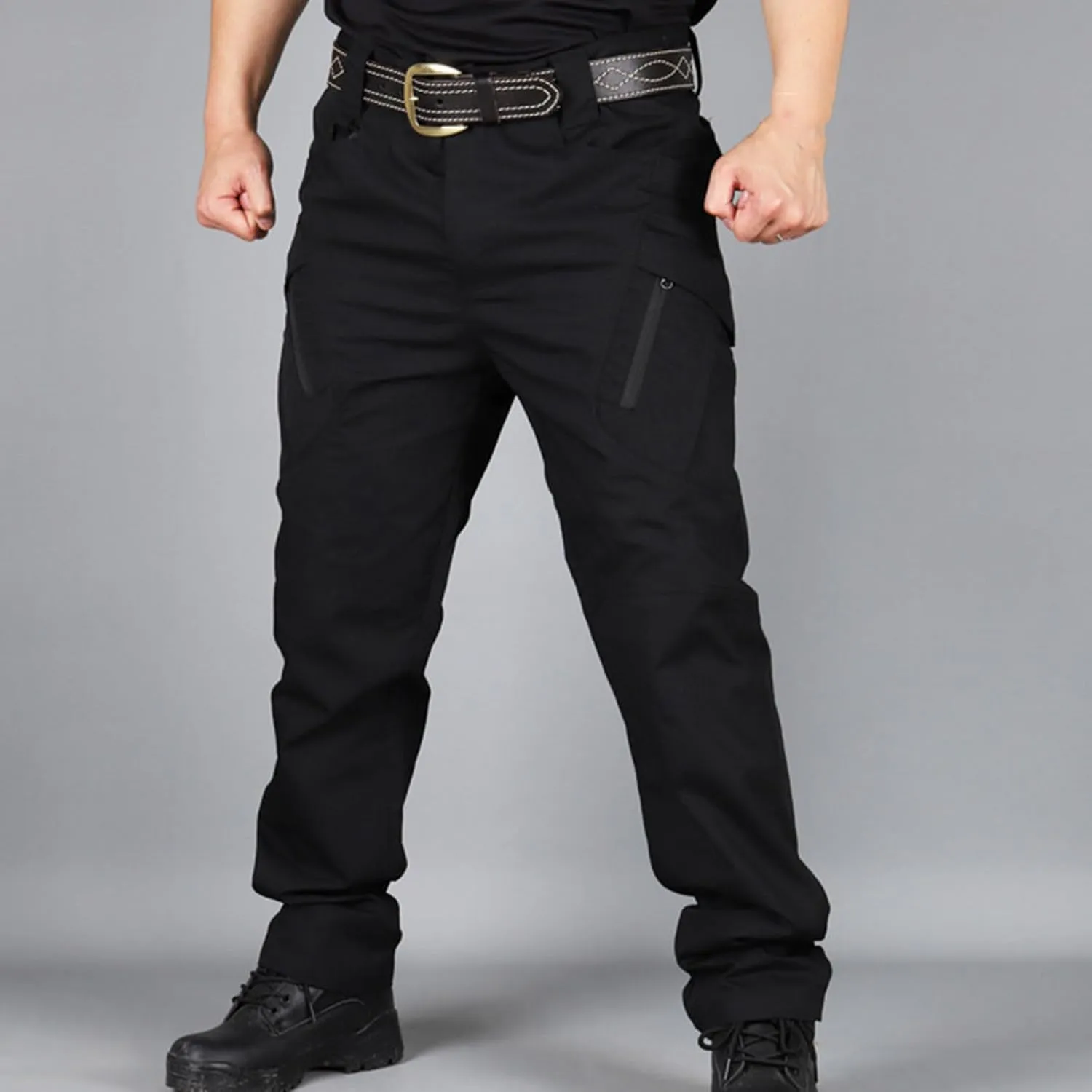 Muscularfit Camo Pants for Men Causal Joggers Athletic Pants Loose Fit Twill Chino Multi Pockets Straight Sweatpants 2023