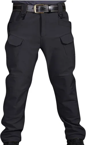 Muscularfit Mens Pants Big and Tall Multi Pockets Buckle Zipper Cargo Pant Causal Loose Solid Sports Trousers Trendy Clothes