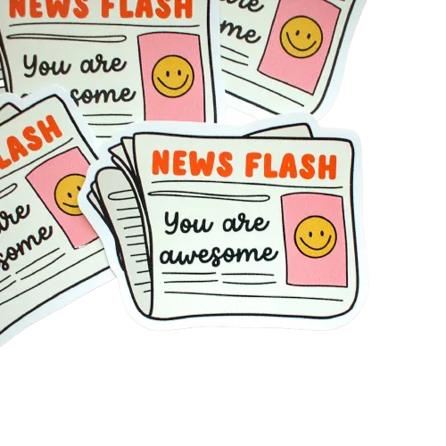 News Flash Sticker