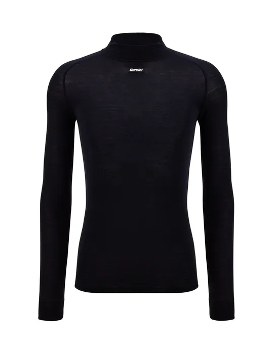 Next 2 Skin Wool Blend Long Sleeve Baselayer Black by Santini