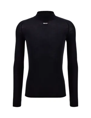 Next 2 Skin Wool Blend Long Sleeve Baselayer Black by Santini