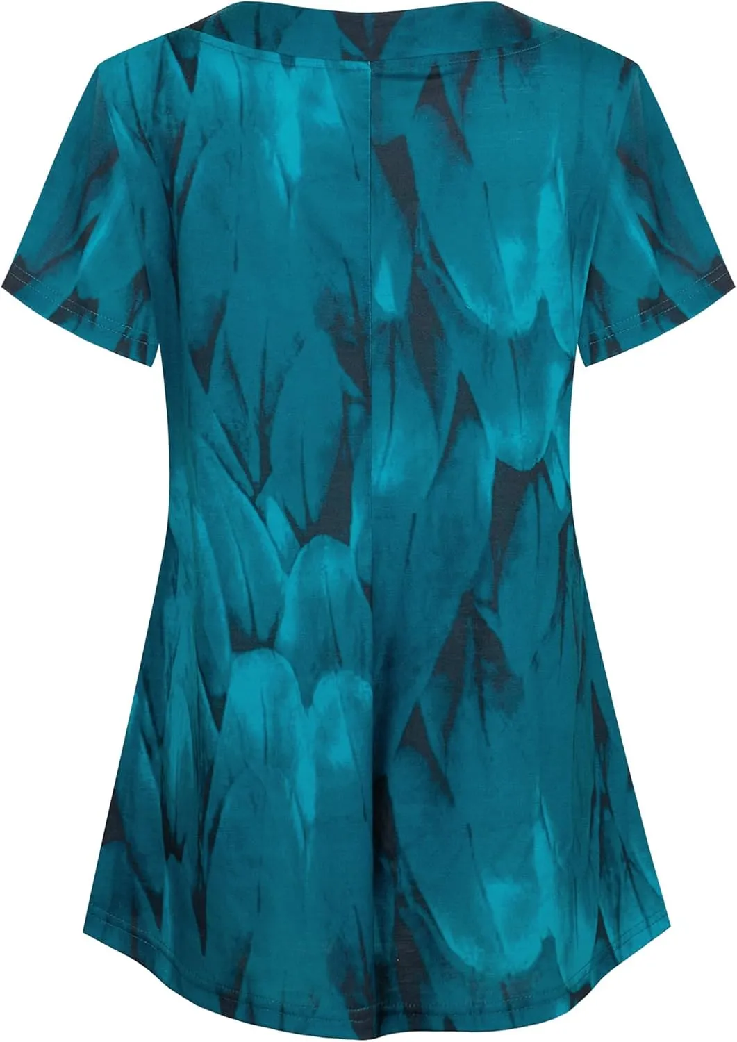 Ninedaily Women's Tunic Summer Short Sleeve Top Loose V Neck Dressy Shirt Blouse