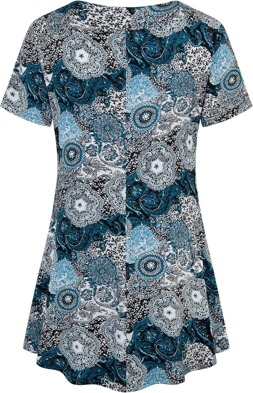 Ninedaily Women's Tunic Summer Short Sleeve Top Loose V Neck Dressy Shirt Blouse