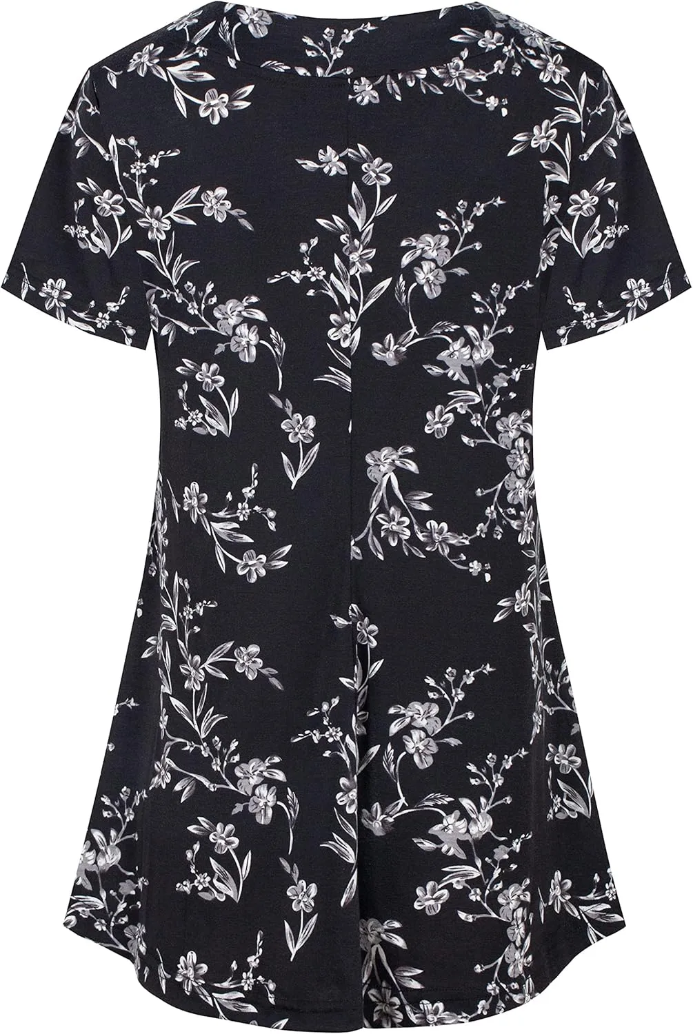 Ninedaily Women's Tunic Summer Short Sleeve Top Loose V Neck Dressy Shirt Blouse