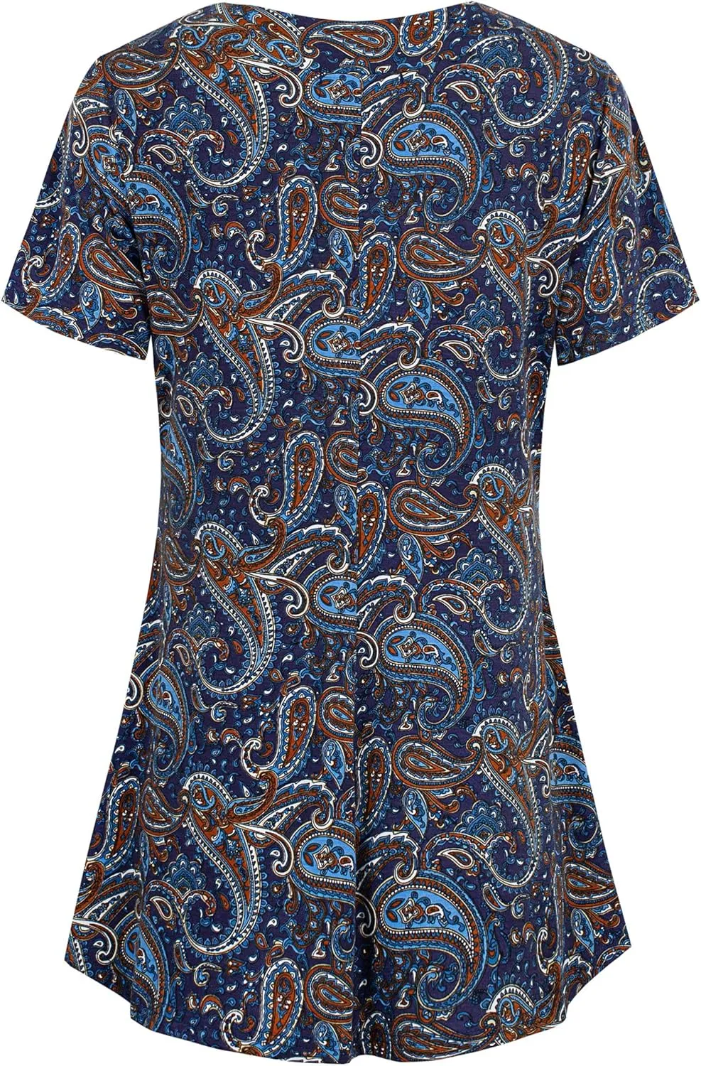 Ninedaily Women's Tunic Summer Short Sleeve Top Loose V Neck Dressy Shirt Blouse