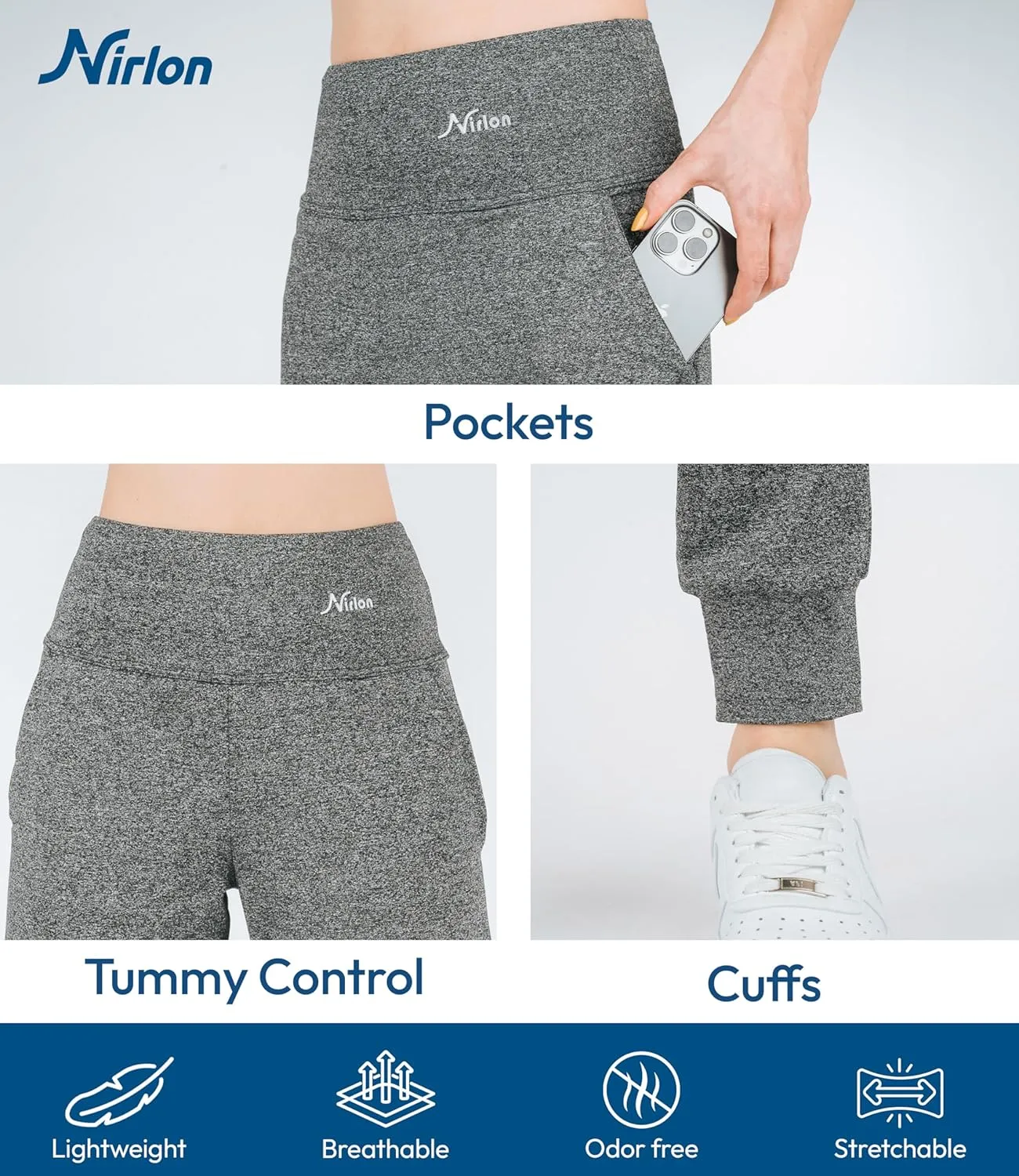 Nirlon Lightweight Joggers for Women - Lounge Pants with Pockets Women Wear for Workout Yoga Or Daily Use