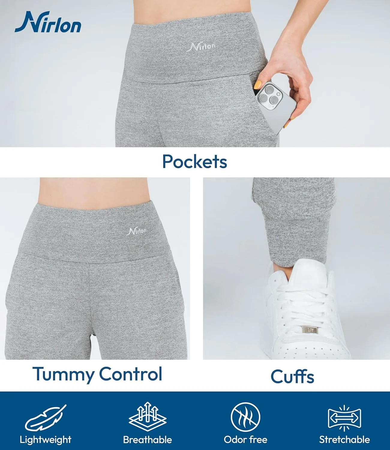 Nirlon Lightweight Joggers for Women - Lounge Pants with Pockets Women Wear for Workout Yoga Or Daily Use