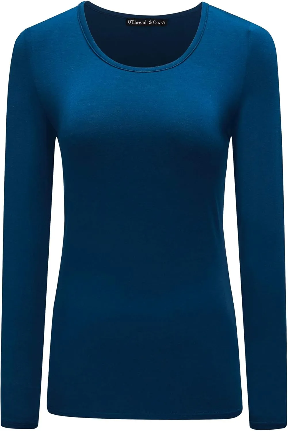 OThread & Co. Women's Long Sleeve T-Shirt Scoop Neck Basic Layer Stretchy Shirts