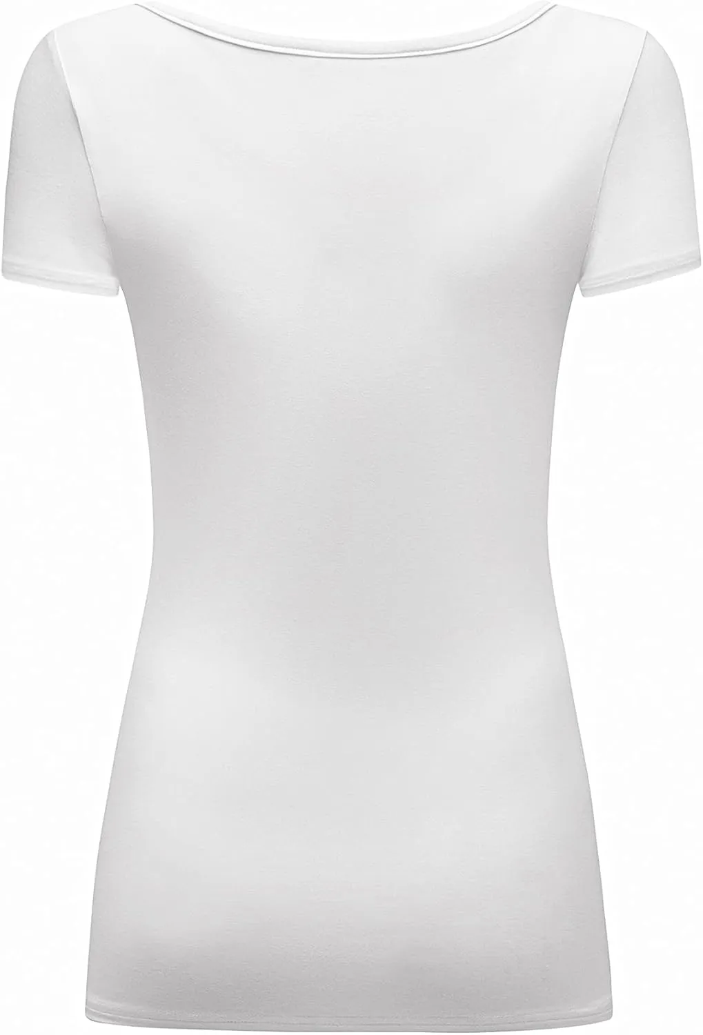 OThread & Co. Women's Short Sleeve T-Shirt Scoop Neck Basic Layer Stretchy Shirts
