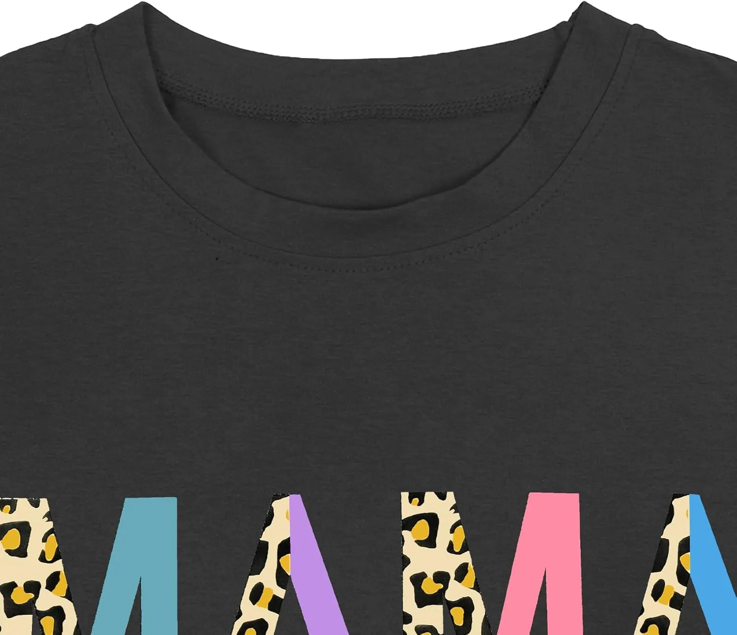 Plus Size Mama Shirt: Women Mama Leopard Print T-Shirt Funny Mom Life Top Mother Short Sleeve Tee