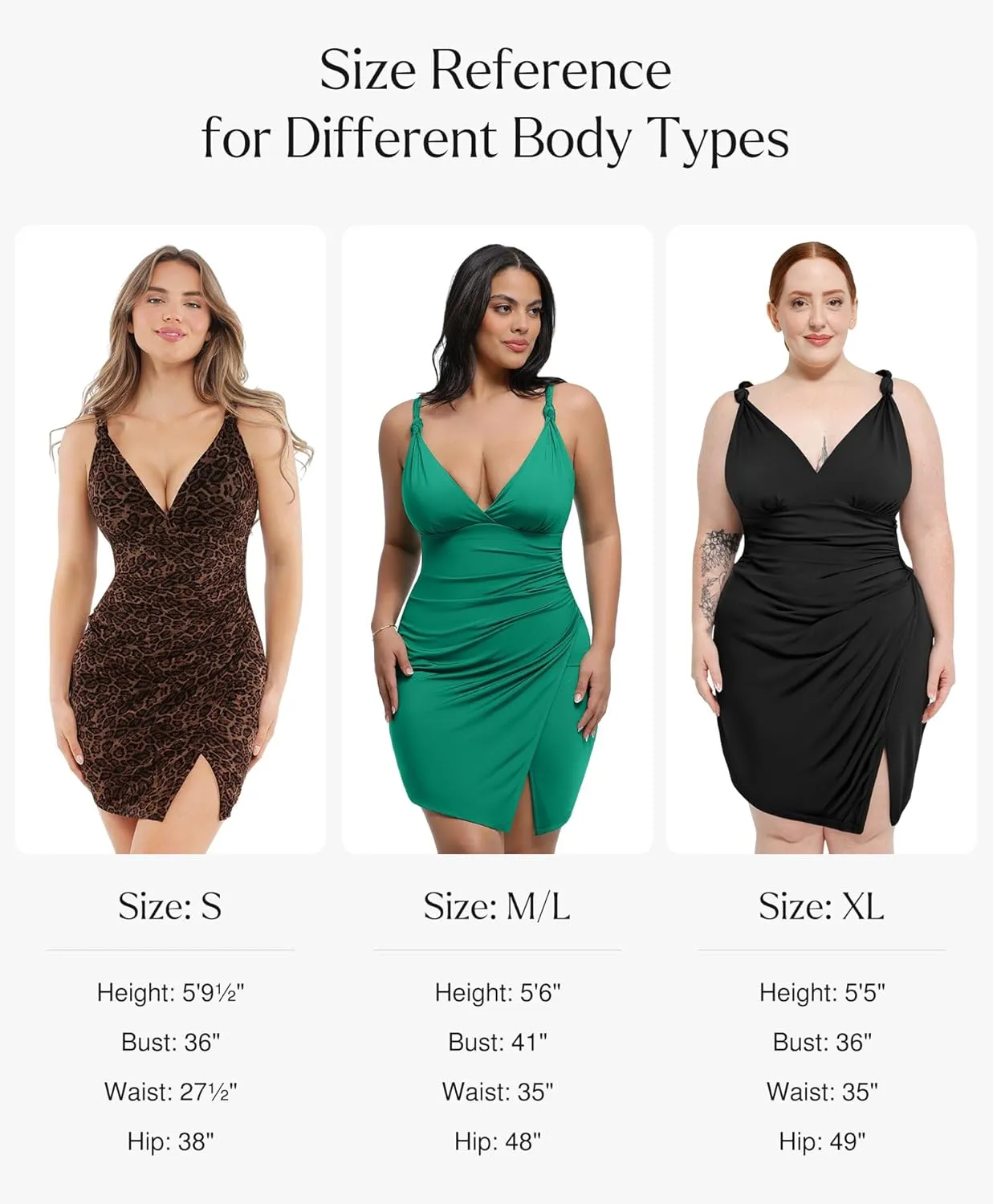Popilush Mini Dress for Women V Neck Beach Vacation Clothes Summer Party Side Slit Cocktail Dress With Built in Shapewear