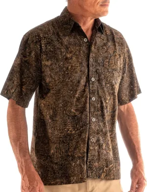Purple Dusk Tropical Hawaiian Batik Shirt