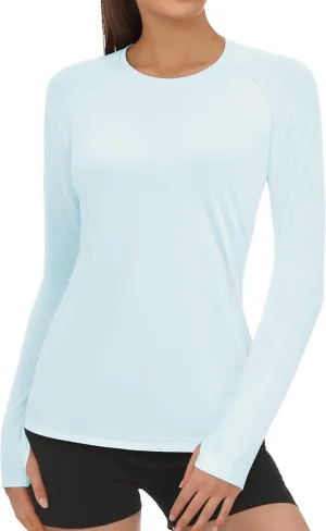 Rash Guard for Women UPF50  Sun Shirt, Long Sleeve UV Protection Shirts Women Quick Dry Workout Shirts Hiking Swimming Tops