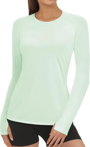 Rash Guard for Women UPF50  Sun Shirt, Long Sleeve UV Protection Shirts Women Quick Dry Workout Shirts Hiking Swimming Tops