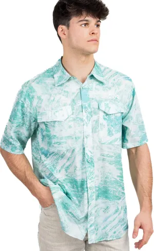 Realtree Men's Camo UV UPF 50  Sun Protection Camo Vented Breathable Fast Fry Hiking Hunting Fishing Short Sleeve Shirts