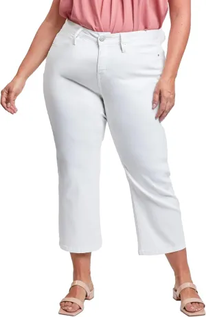 Royalty For Me Womens Women's Plus Size Hyperstretch High Rise Wide Leg Flood Pants