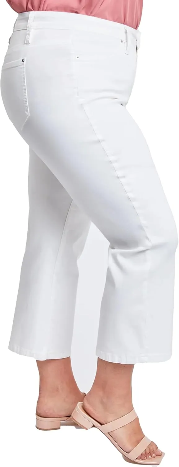 Royalty For Me Womens Women's Plus Size Hyperstretch High Rise Wide Leg Flood Pants