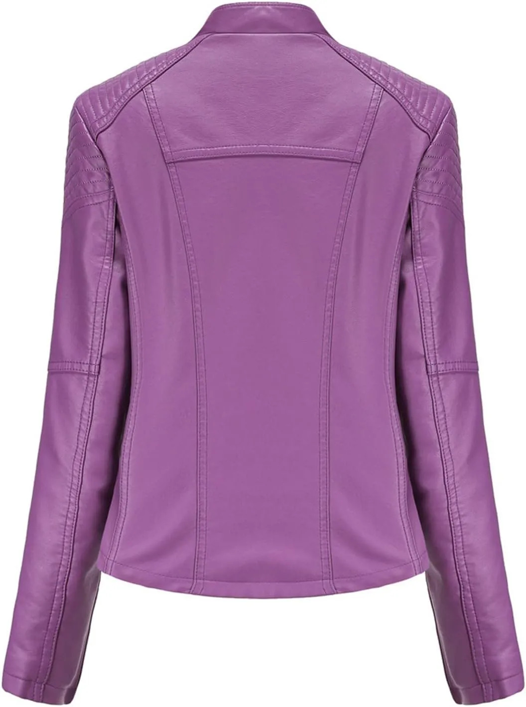 SERYU Leather Jacket for Women Zip Leather Motorcycle Jacket Plus Size Faux Leather Tops Lightweight Short Coat