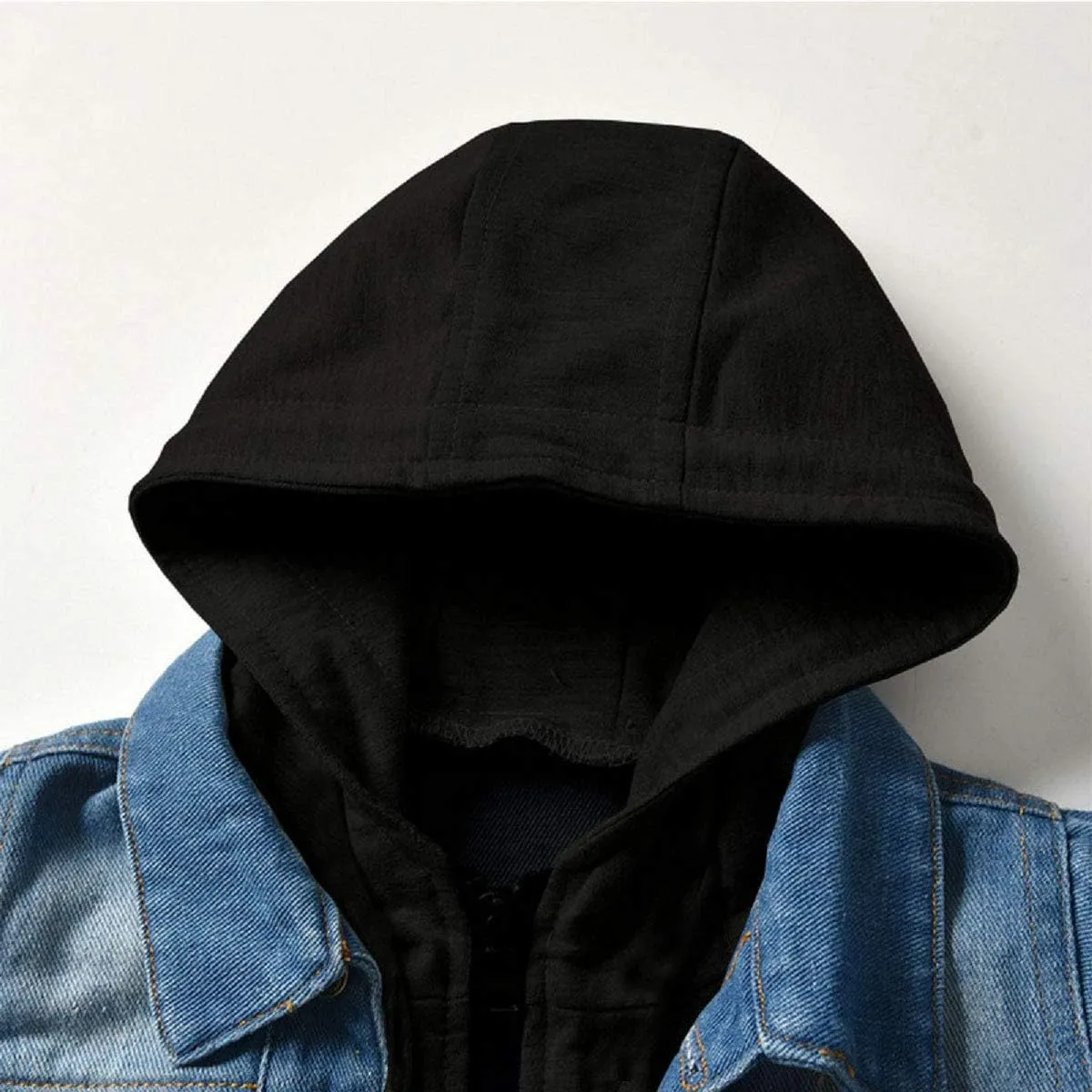 SOFEON Toddler Baby Boy Girls Denim Jacket Button Down Basic Ripped Hoodie Jeans Coat Kid Cowboy Outwear Casual Clothes