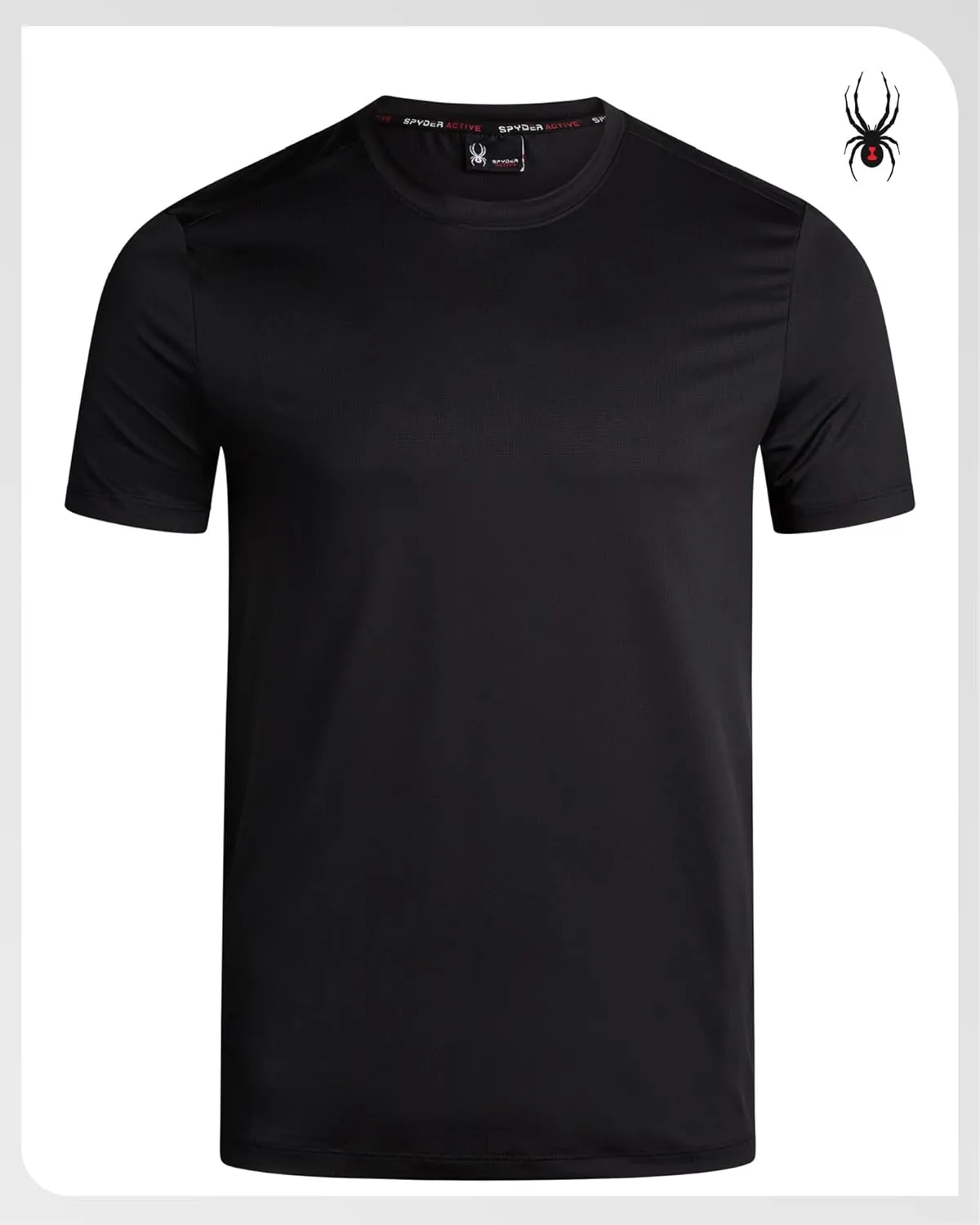 Spyder Men's Workout Shirt - Short Sleeve Quick Dry Moisture Wicking Jacquard Jersey Athletic Shirt (Sizes: S-XL)