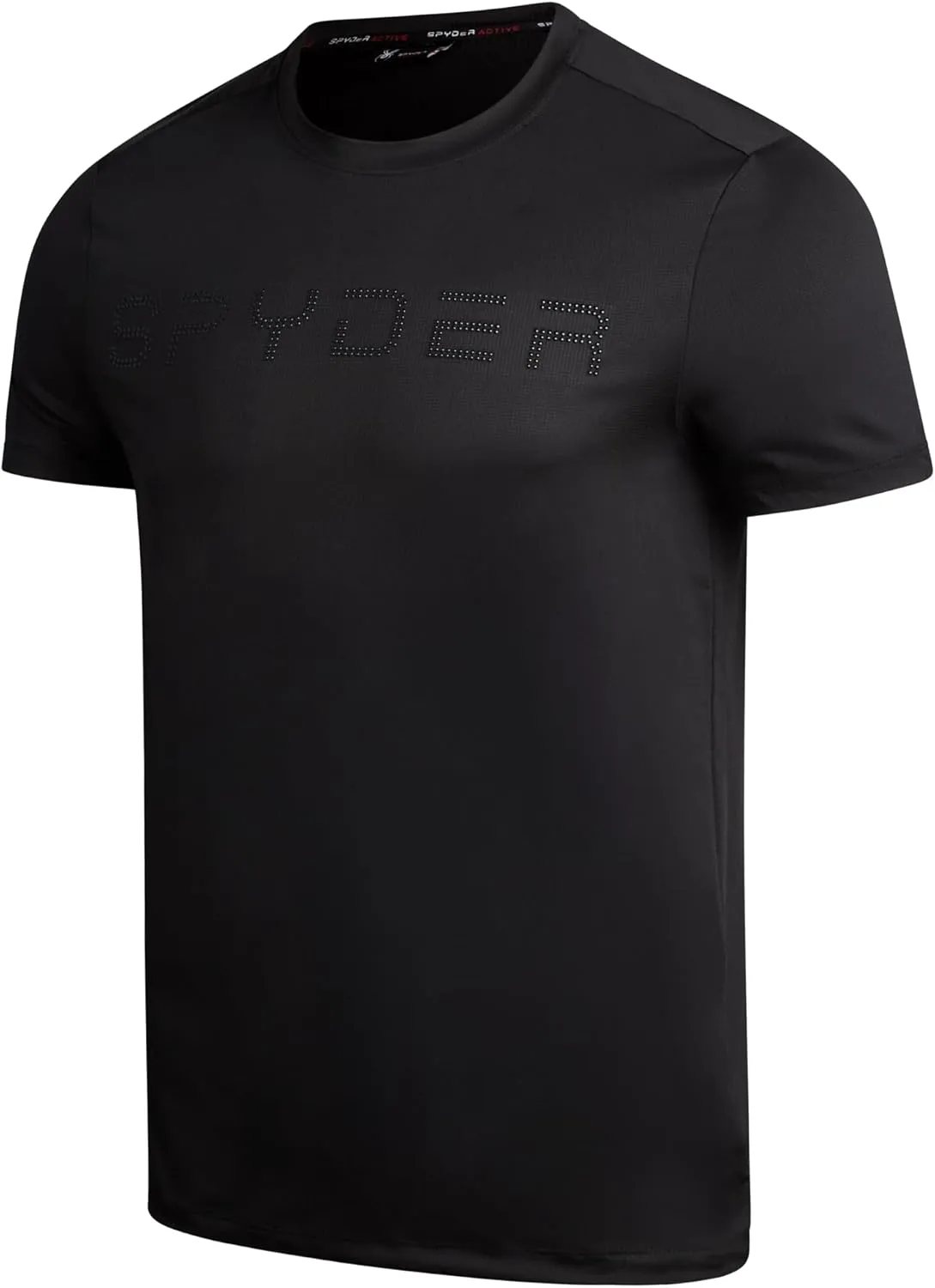 Spyder Men's Workout Shirt - Short Sleeve Quick Dry Moisture Wicking Jacquard Jersey Athletic Shirt (Sizes: S-XL)